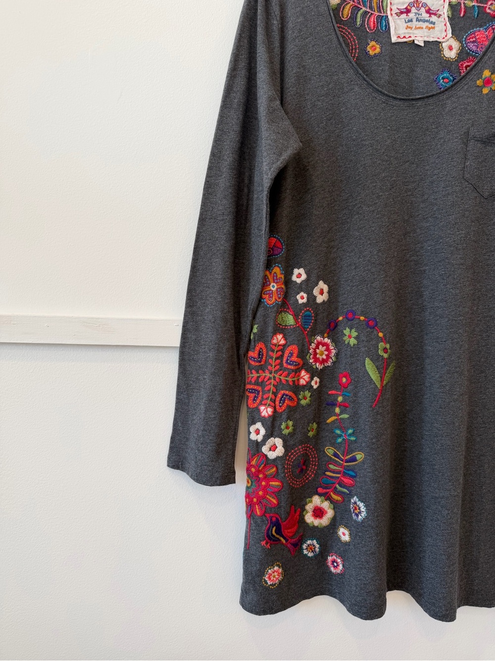 Johnny Was Embroidered Colorful Tunic Top Dress size L - Picture 11 of 14